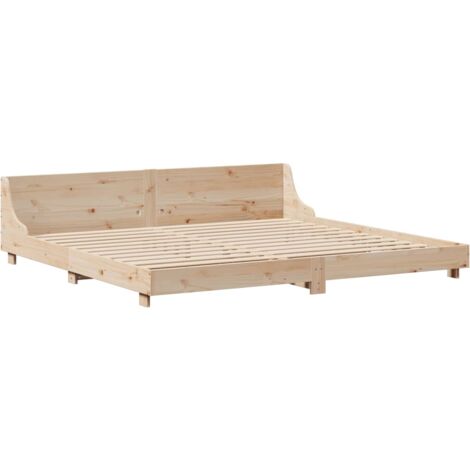 Bed Frame without Mattress 180x200 cm Super King Solid Wood Pine vidaXL