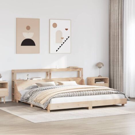 Bed Frame without Mattress 180x200 cm Super King Solid Wood Pine vidaXL