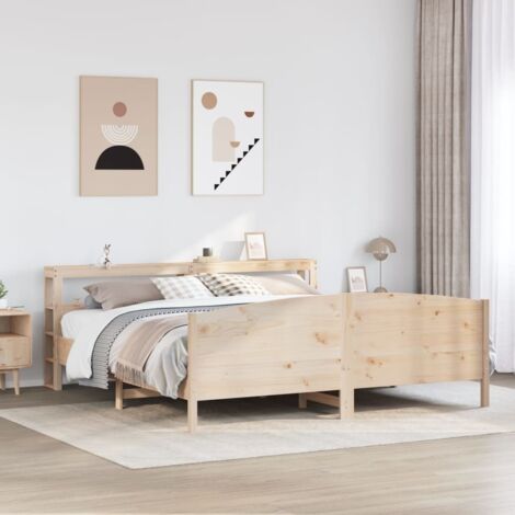 Bed Frame without Mattress 180x200 cm Super King Solid Wood Pine vidaXL