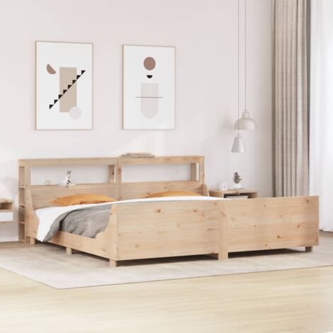Bed Frame without Mattress 180x200 cm Super King Solid Wood Pine vidaXL