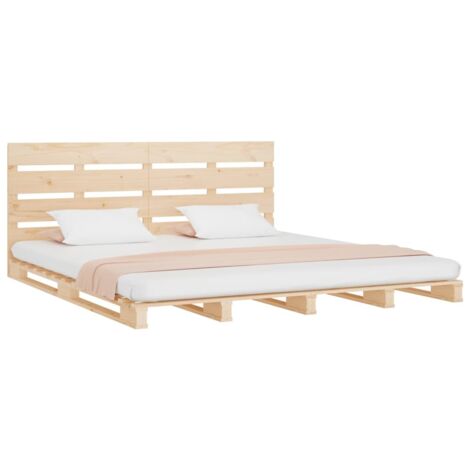 Bed Frame without Mattress 180x200 cm Super King Solid Wood Pine vidaXL