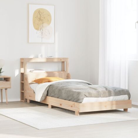 Bed Frame without Mattress 90x190 cm Single Solid Wood Pine vidaXL