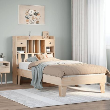 Bed Frame without Mattress 90x190 cm Single Solid Wood Pine vidaXL
