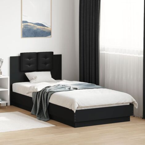 Bed Frame without Mattress Black 100x200 cm vidaXL