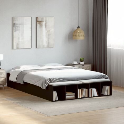 Bed Frame without Mattress Black 120x190 cm Small Double vidaXL