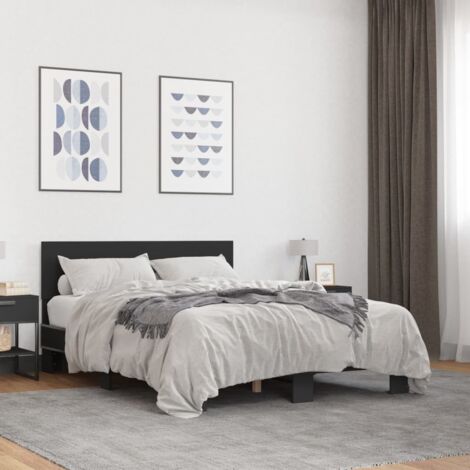 Bed Frame without Mattress Black 120x200 cm vidaXL
