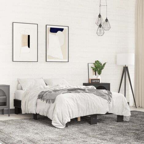 Bed Frame without Mattress Black 120x200 cm vidaXL