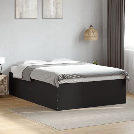 Bed Frame without Mattress Black 140x200 cm vidaXL