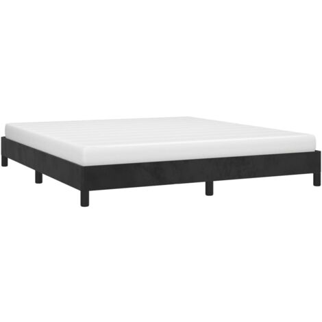 Bed Frame without Mattress Black 180x200 cm Super King Super King Velvet vidaXL
