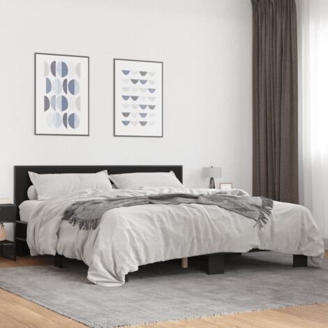 Bed Frame without Mattress Black 180x200 cm Super King vidaXL