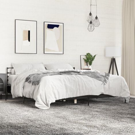 Bed Frame without Mattress Black 180x200 cm Super King vidaXL