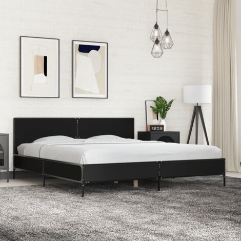 Bed Frame without Mattress Black 180x200 cm Super King vidaXL