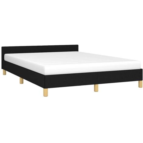 Bed Frame without Mattress Black 180x200cm Super King Fabric vidaXL