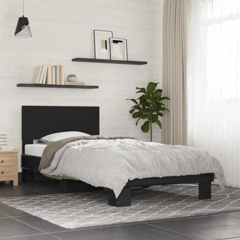 Bed Frame without Mattress Black 75x190 cm Small Single vidaXL