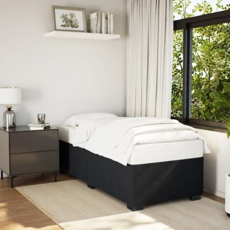 Bed Frame without Mattress Black 90x190 cm Single Velvet vidaXL