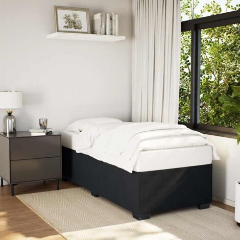 Bed Frame without Mattress Black Single Velvet vidaXL