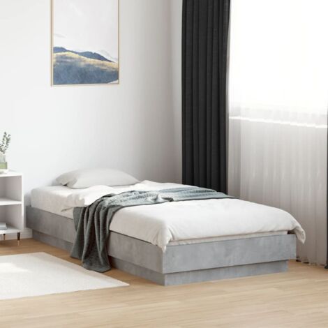Bed Frame without Mattress Concrete Grey 75x190 cm Small Single vidaXL