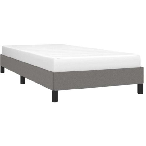 Bed Frame without Mattress Dark Grey 90x190 cm Single Single Fabric vidaXL