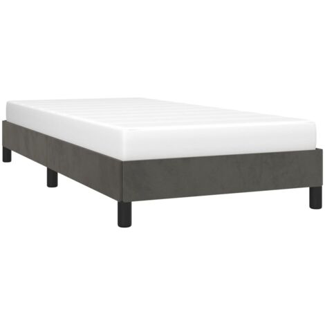 Bed Frame without Mattress Dark Grey 90x190 cm Single Single Velvet vidaXL