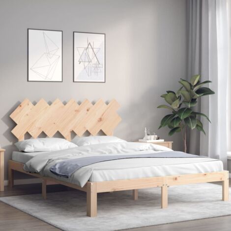 Bed Frame without Mattress King Size Solid Wood Pine vidaXL