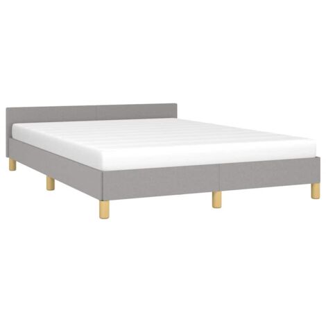 Bed Frame without Mattress Light Grey 180x200cm Super King Fabric vidaXL