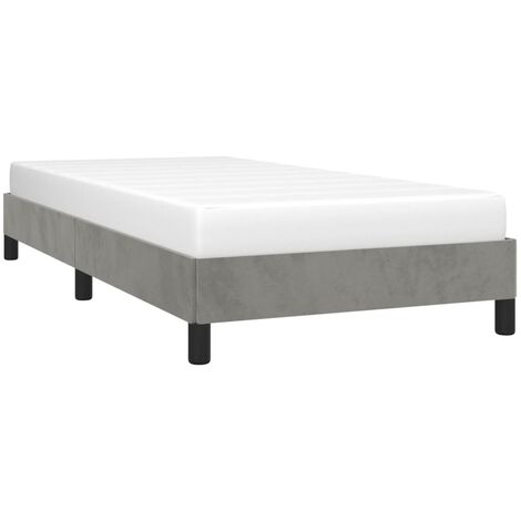 Bed Frame without Mattress Light Grey 90x190 cm Single Single Velvet vidaXL