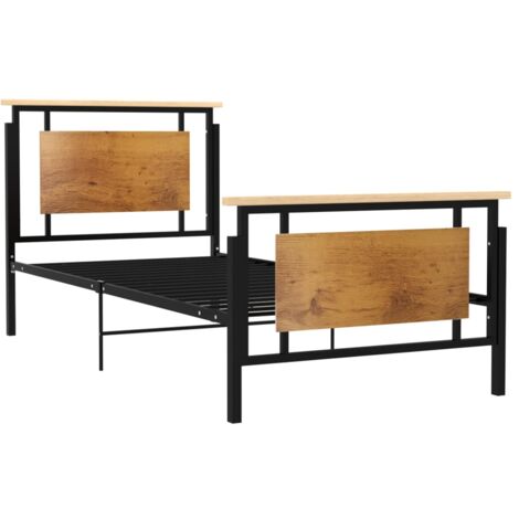 Bed Frame without Mattress Metal 90x200 cm vidaXL