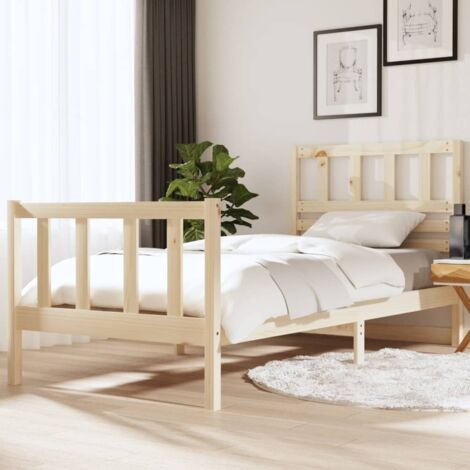Bed Frame without Mattress Single Solid Wood vidaXL