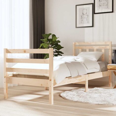 Bed Frame without Mattress Small Single Solid Wood vidaXL