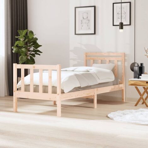 Bed Frame without Mattress Small Single Solid Wood vidaXL