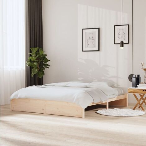 Bed Frame without Mattress Solid Wood 180x200 cm Super King Super King Size vidaXL