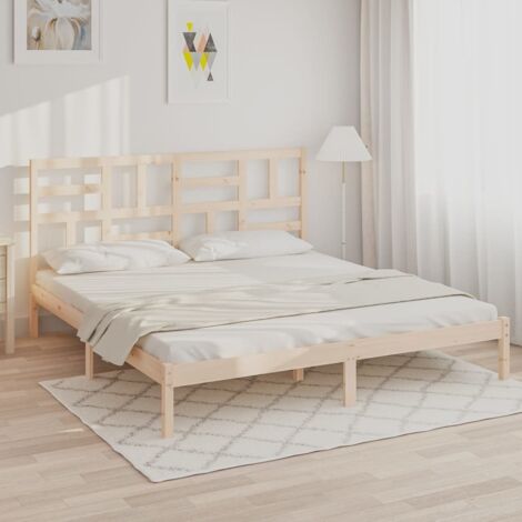Bed Frame without Mattress Solid Wood 180x200 cm Super King vidaXL