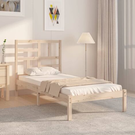 Bed Frame without Mattress Solid Wood 90x190 cm Single vidaXL