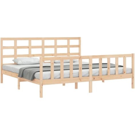 Bed Frame without Mattress Solid Wood Pine vidaXL