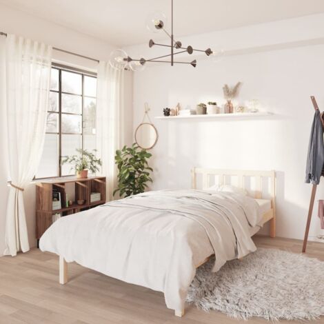 Bed Frame without Mattress Solid Wood Small Single vidaXL