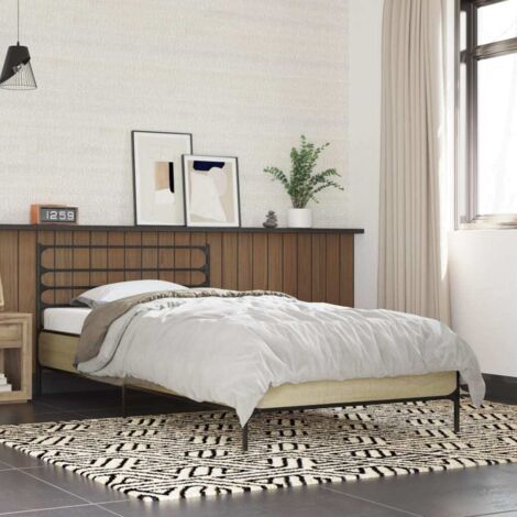 Bed Frame without Mattress Sonoma Oak 100x200 cm vidaXL