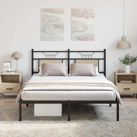 Bed Frame without Mattress Sonoma Oak 140x200 cm Engineered Wood vidaXL