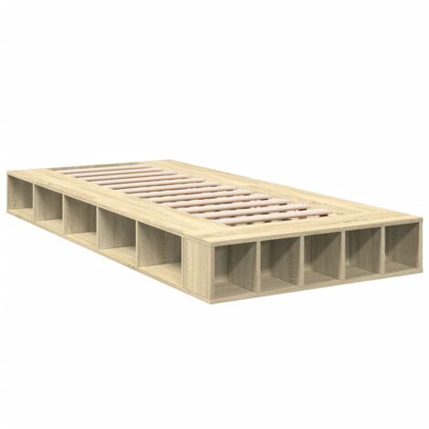Bed Frame without Mattress Sonoma Oak 90x200 cm vidaXL