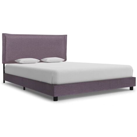 Bed Frame without Mattress Taupe Fabric 135x190 cm Double vidaXL