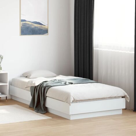 Bed Frame without Mattress White 100x200 cm Engineered Wood vidaXL
