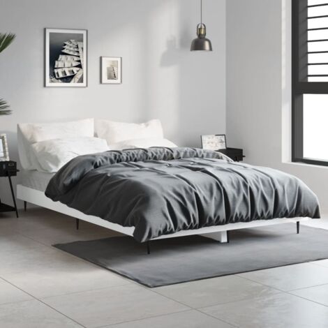 Bed Frame without Mattress White 120x190 cm Small Double Engineered Wood vidaXL