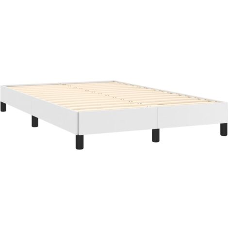 Bed Frame without Mattress White 120x190 cm Small Double Faux Leather vidaXL