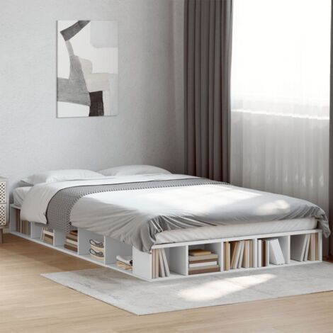 Bed Frame without Mattress White 135x190 cm Double vidaXL
