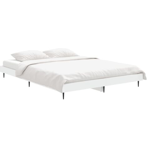 Bed Frame without Mattress White 140x190 cm Engineered Wood vidaXL
