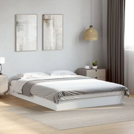 Bed Frame without Mattress White 140x200 cm Engineered Wood vidaXL