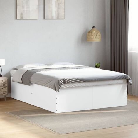 Bed Frame without Mattress White 150x200 cm King Size vidaXL