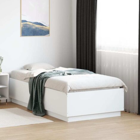 Bed Frame without Mattress White 75x190 cm Small Single vidaXL