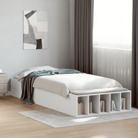 Bed Frame without Mattress White 75x190 cm Small Single vidaXL