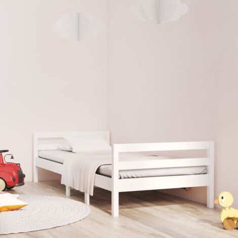 Bed Frame without Mattress White 90x200 cm Solid Wood Pine vidaXL