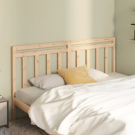 Bed Headboard 206x4x100 cm Solid Wood Pine vidaXL